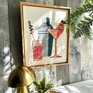 🌴Entertaining Feminine Framed Cocktail Art Print by BP Home Tapestry